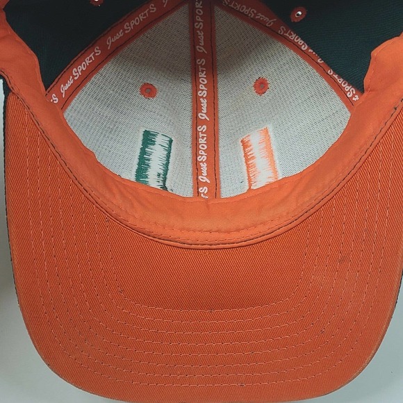 Miami Hurricanes Hat Size 6 7/8 NCAA Green Fitted Hat Cap Just Sports‎ Canes - Picture 6 of 10